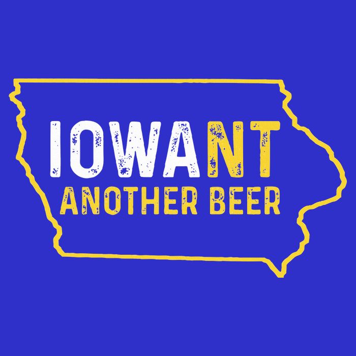 Funny Iowa Beer Distressed Iowa State Map 16 in Basic Backpack