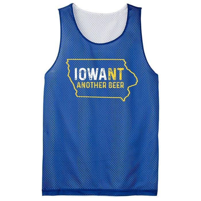 Funny Iowa Beer Distressed Iowa State Map Mesh Reversible Basketball Jersey Tank