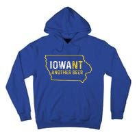 Funny Iowa Beer Distressed Iowa State Map Tall Hoodie