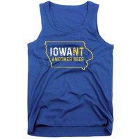 Funny Iowa Beer Distressed Iowa State Map Tank Top