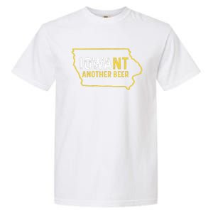 Funny Iowa Beer Distressed Iowa State Map Garment-Dyed Heavyweight T-Shirt