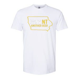 Funny Iowa Beer Distressed Iowa State Map Softstyle CVC T-Shirt