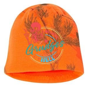 Funny I Believe In Holding Grudges I'll Heal in Hell Kati - Camo Knit Beanie