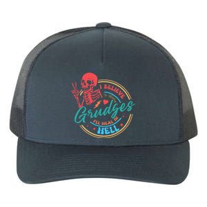 Funny I Believe In Holding Grudges I'll Heal in Hell Yupoong Adult 5-Panel Trucker Hat