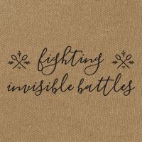 Fighting Invisible Battles Invisible Illness Awareness Cotton Canvas Backpack
