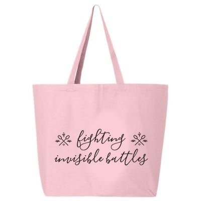 Fighting Invisible Battles Invisible Illness Awareness 25L Jumbo Tote