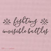 Fighting Invisible Battles Invisible Illness Awareness 25L Jumbo Tote