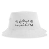 Fighting Invisible Battles Invisible Illness Awareness Sustainable Bucket Hat