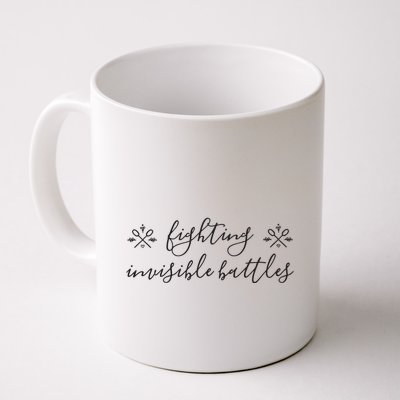 Fighting Invisible Battles Invisible Illness Awareness Mug