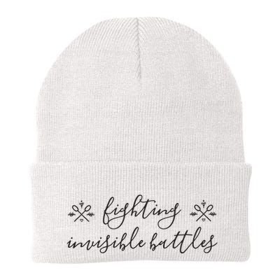 Fighting Invisible Battles Invisible Illness Awareness Beanie