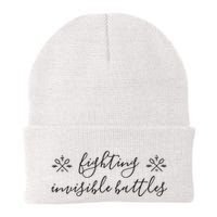 Fighting Invisible Battles Invisible Illness Awareness Beanie