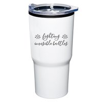 Fighting Invisible Battles Invisible Illness Awareness Tumbler