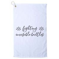 Fighting Invisible Battles Invisible Illness Awareness Golf Towel