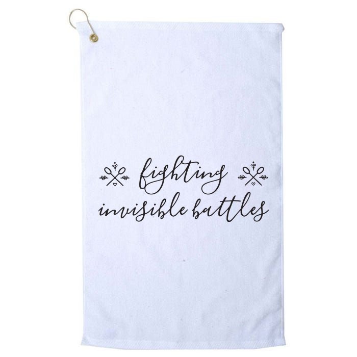 Fighting Invisible Battles Invisible Illness Awareness Golf Towel