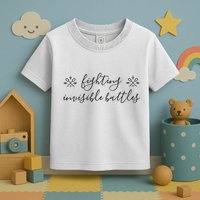 Fighting Invisible Battles Invisible Illness Awareness Toddler T-Shirt