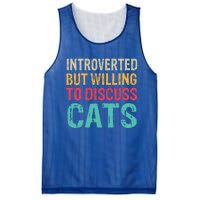 Funny Introverted But Willing To Discuss Cat Retro Vintage Great Gift Mesh Reversible Basketball Jersey Tank