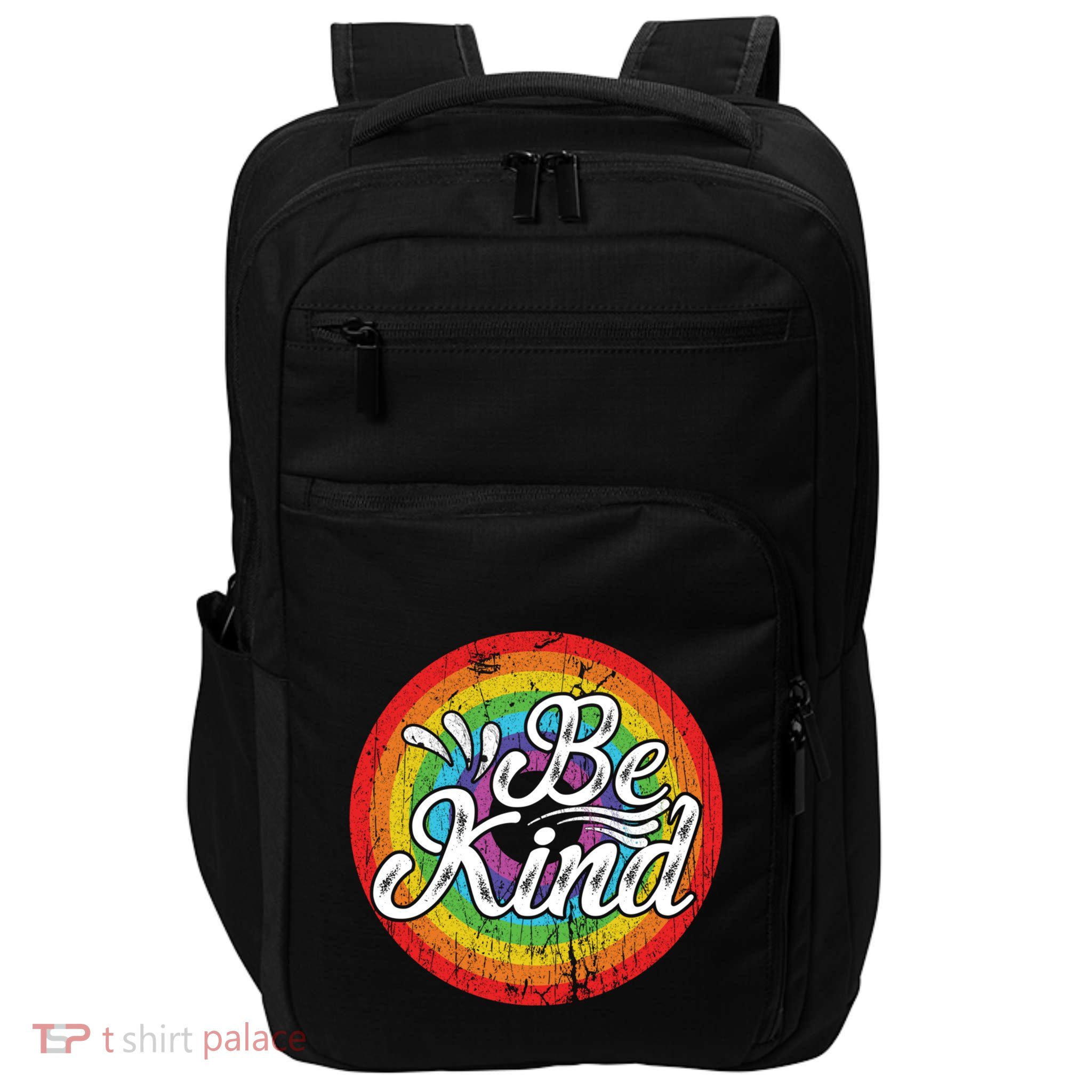 Flowers Illustration Be Kind Sunflower Gift Impact Tech Backpack