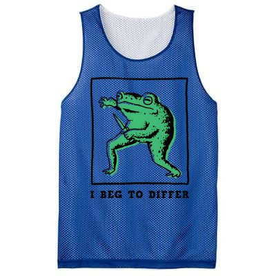 Frog I Beg To Diffe Funny Mesh Reversible Basketball Jersey Tank