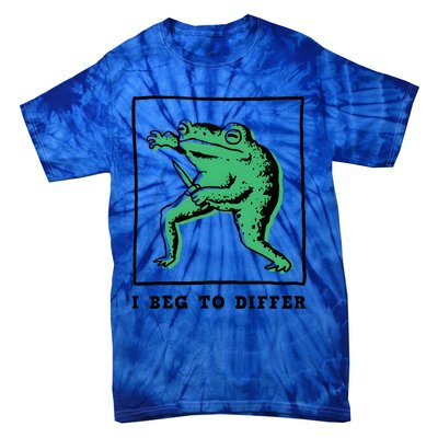 Frog I Beg To Diffe Funny Tie-Dye T-Shirt