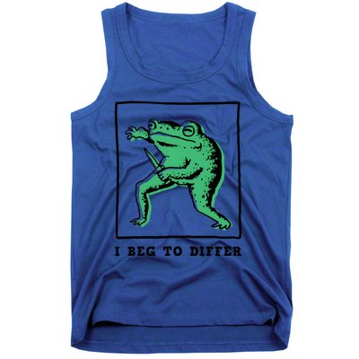 Frog I Beg To Diffe Funny Tank Top