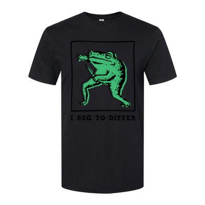 Frog I Beg To Diffe Funny Softstyle® CVC T-Shirt