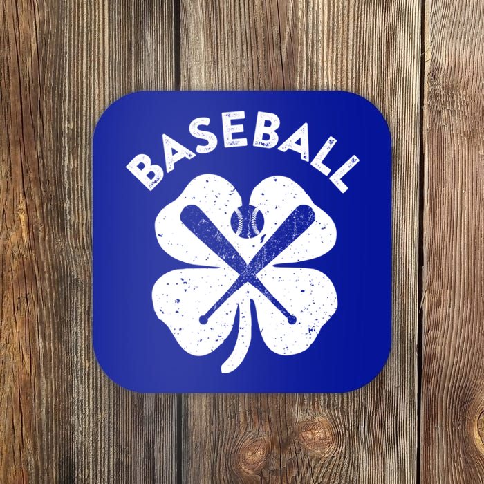 Fun Irish Baseball Funny Gift Shamrock St Patrick's Day Great Gift Coaster