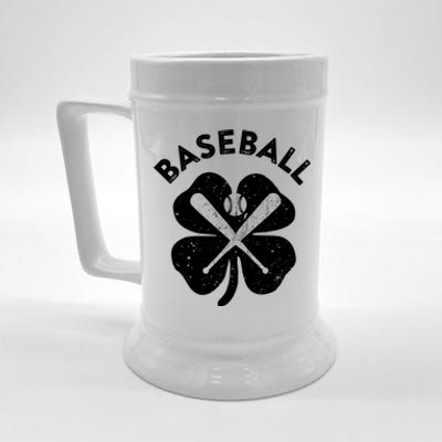 Fun Irish Baseball Funny Gift Shamrock St Patrick's Day Great Gift Beer Stein