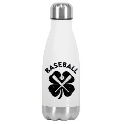 Fun Irish Baseball Funny Gift Shamrock St Patrick's Day Great Gift Stainless Steel Insulated Water Bottle