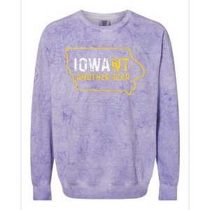 Funny Iowa Beer Distressed Iowa State Map Colorblast Crewneck Sweatshirt