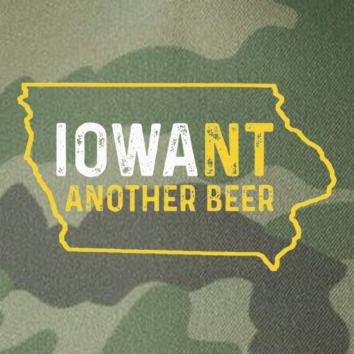 Funny Iowa Beer Distressed Iowa State Map Legacy Tie Dye Trucker Hat
