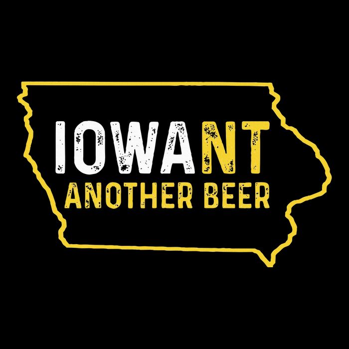 Funny Iowa Beer Distressed Iowa State Map Flexfit Unipanel Trucker Cap