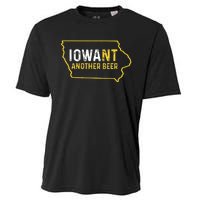 Funny Iowa Beer Distressed Iowa State Map Cooling Performance Crew T-Shirt