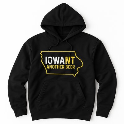 Funny Iowa Beer Distressed Iowa State Map Hoodie