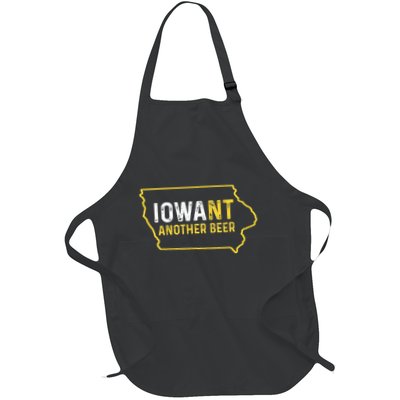 Funny Iowa Beer Distressed Iowa State Map Apron