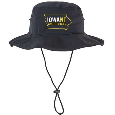 Funny Iowa Beer Distressed Iowa State Map Bucket Hat