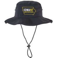 Funny Iowa Beer Distressed Iowa State Map Bucket Hat