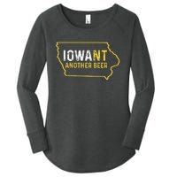 Funny Iowa Beer Distressed Iowa State Map Women's Perfect Tri Tunic Long Sleeve Shirt