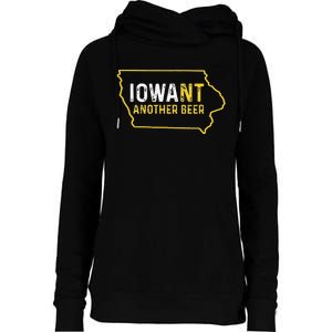 Funny Iowa Beer Distressed Iowa State Map Womens Funnel Neck Pullover Hood