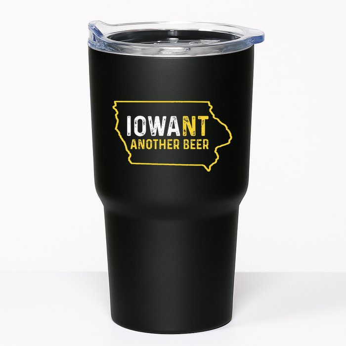 Funny Iowa Beer Distressed Iowa State Map Tumbler