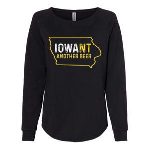 Funny Iowa Beer Distressed Iowa State Map Womens California Wash Sweatshirt