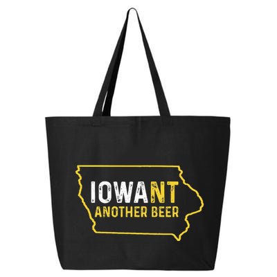 Funny Iowa Beer Distressed Iowa State Map 25L Jumbo Tote