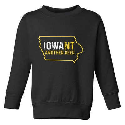 Funny Iowa Beer Distressed Iowa State Map Toddler Sweatshirt