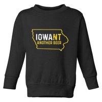 Funny Iowa Beer Distressed Iowa State Map Toddler Sweatshirt