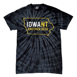 Funny Iowa Beer Distressed Iowa State Map Tie-Dye T-Shirt