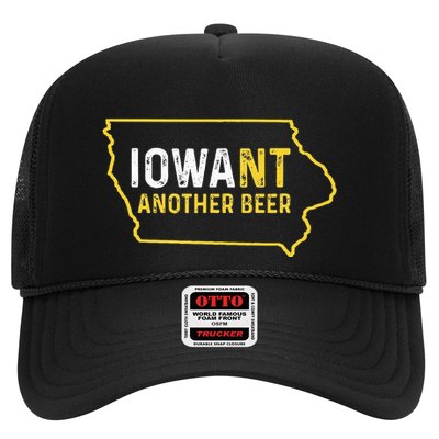 Funny Iowa Beer Distressed Iowa State Map Trucker Hat