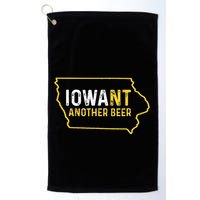 Funny Iowa Beer Distressed Iowa State Map Golf Towel