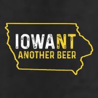 Funny Iowa Beer Distressed Iowa State Map Golf Towel