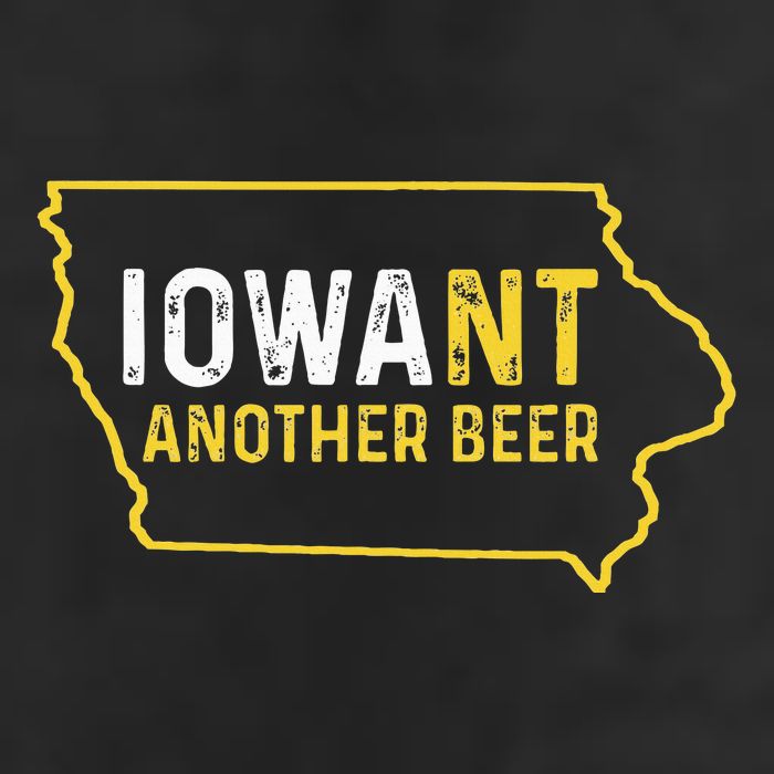 Funny Iowa Beer Distressed Iowa State Map Golf Towel