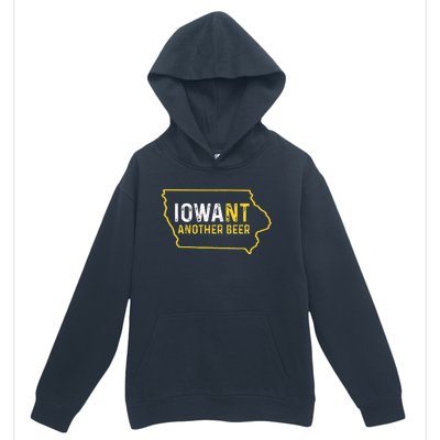 Funny Iowa Beer Distressed Iowa State Map Urban Pullover Hoodie