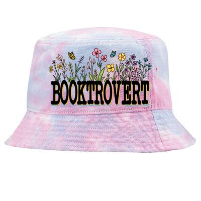 Floral Introverted Book Lover Booktrovert Funny Gift Tie-Dyed Bucket Hat